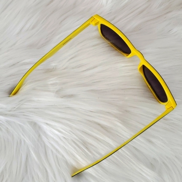 Subaru Motorsports Moto Auto Classic Square Frame Black Yellow Sunglasses Mens - Picture 6 of 11